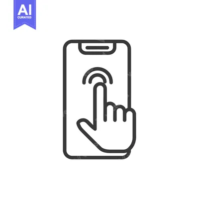 Popular premium asset: Finger Tapping Smartphone Screen: Minimalist Icon for Touchscreen Inte