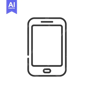 Premium design asset: Minimalist Smartphone Icon: Modern Technology, Clean Line Art Design