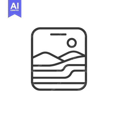 Popular premium asset: Minimalist Landscape Icon: Hills, Sun, and Abstract Water