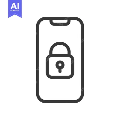 Secure Mobile: Smartphone with Padlock Icon for Data Protection