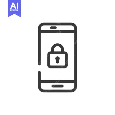 Secure Mobile: Smartphone with Padlock Icon for Data Protection
