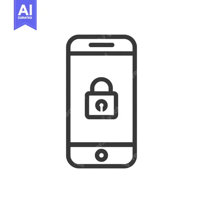 Popular premium asset: Secure Mobile: Smartphone with Padlock Icon for Data Protection