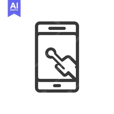 Aset premium populer: Smartphone Touchscreen Interaction: Finger Gesture on Mobile Device Ic
