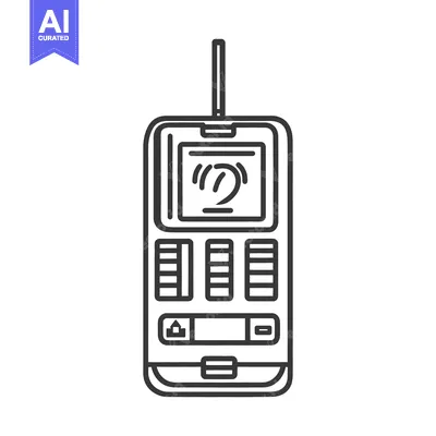 An old black and white drawing depicting a cellular communication devi