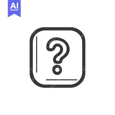 Aset premium populer: Question Mark Icon in Rounded Square, Minimalist Design, Dark Gray on