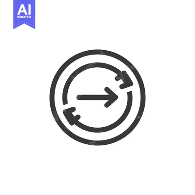 Aset desain premium: Circular Arrow Rotation: A Simple Graphic Symbol for Process and Direc