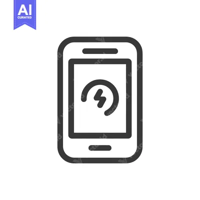 Popular premium asset: Smartphone Charging Icon: Modern Dark Gray Design on White Background
