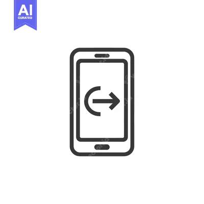 Aset premium populer: Smartphone Rotation Icon: Minimalist Design for Mobile Interface