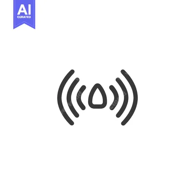 Aset premium populer: Minimalist Wi-Fi Signal Icon with Circular Waves and Central Triangle
