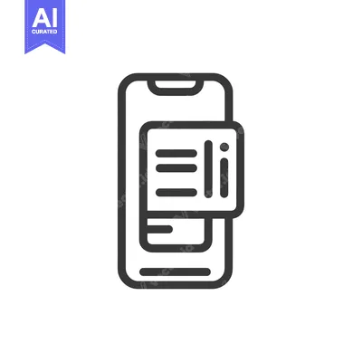 Smartphone Notification Icon: Minimalist Design for Mobile Communicati