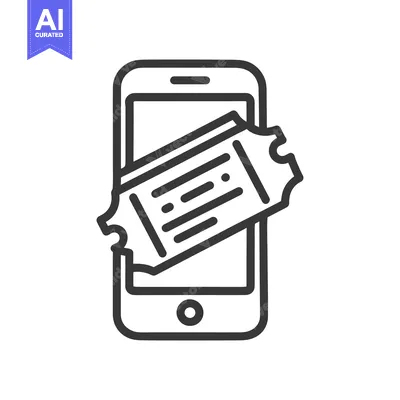 Popular premium asset: Digital Ticket: Smartphone Displaying Event Admission Pass Icon
