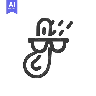 Aset desain premium: Quirky Cartoon Character Icon with Glasses and Drips, Isolated
