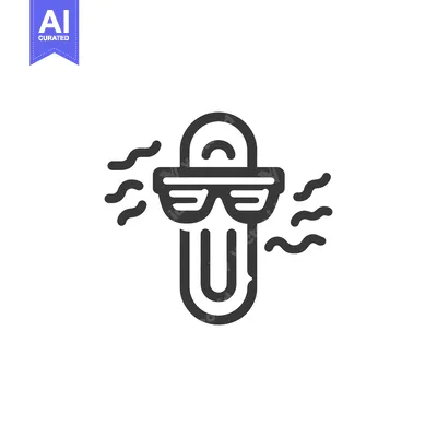 Aset desain premium: Cool Surfboard Icon with Sunglasses and Waves, Minimalist Design