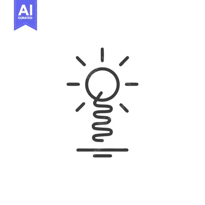 Popular premium asset: Minimalist Icon of Lightbulb with Spring and Ground Line