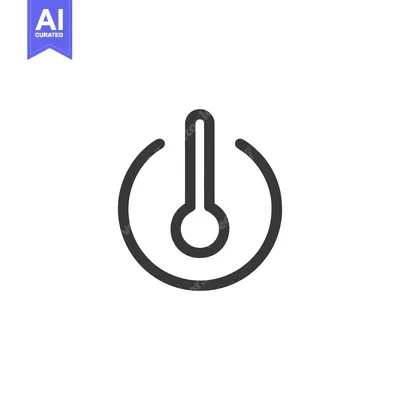 Popular premium asset: Temperature Control: Minimalist Icon of Thermometer and Power Symbol F