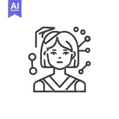 Popular premium asset: Graduation Girl with Network Connections, Linear Icon Style