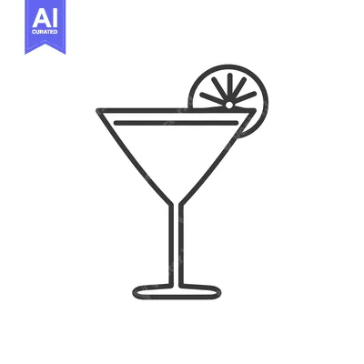 A vector illustration of a cocktail with citrus fruit garnish