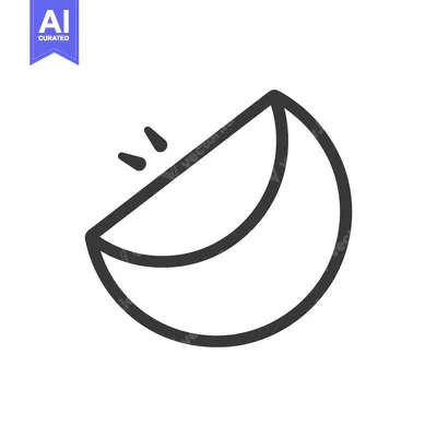 Aset desain premium: A graphic representation of a sliced fruit with some seeds