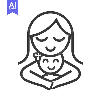 Premium design asset: Mother holding her baby with love and gentle affection
