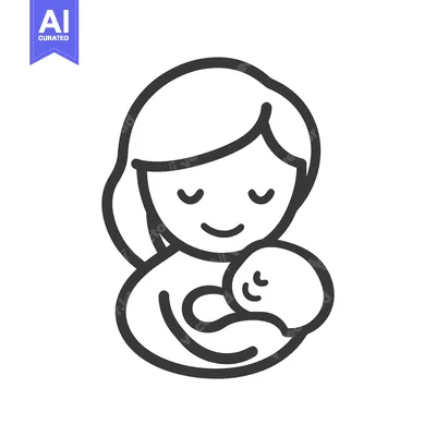 Popular premium asset: A mother affectionately cradles her newborn baby in arms