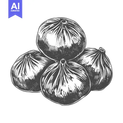 Aset premium populer: Several ripe figs are piled together on a clean white surface