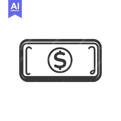 Popular premium asset: Simple grayscale graphic depiction of a folded dollar bill