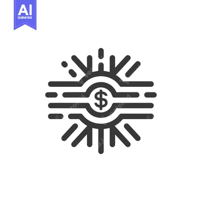 Aset premium populer: Money Symbol Inside a Sunburst With Lines