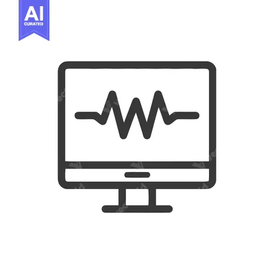 Popular premium asset: Monitor Displaying Heartbeat Signal, Medical Technology Icon, Isolated