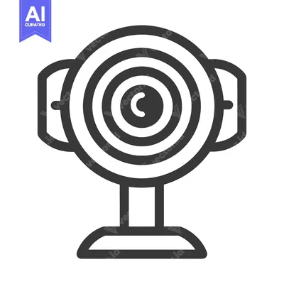 Simple illustration of a webcam used for online video communication
