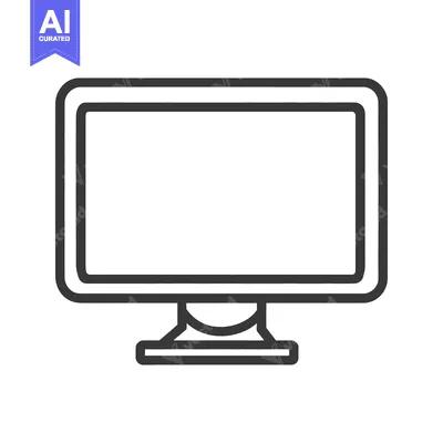 Popular premium asset: A simple illustration of a computer display monitor shown