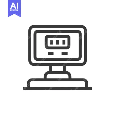 Digital Scale Icon: Modern Outline Style for Weighing and Measurement