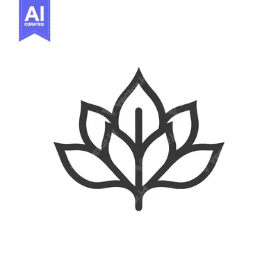 Aset premium populer: Simple geometric representation of a stylized floral illustration