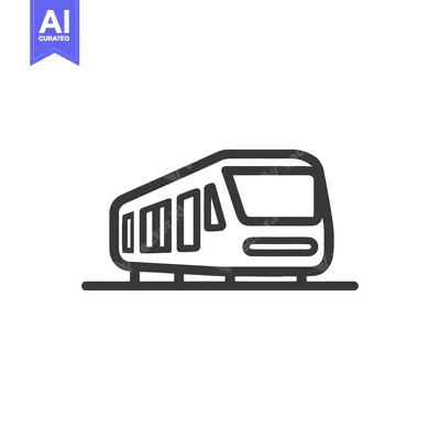 Modern Train Icon: Minimalist Design for Transportation Concepts