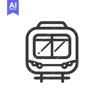 Aset premium populer: Modern Train Icon: Sleek, Minimalist Design for Transportation Concept