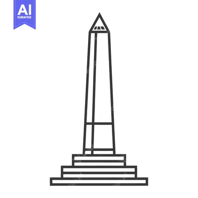 Popular premium asset: A black and white architectural monument stands tall and proud