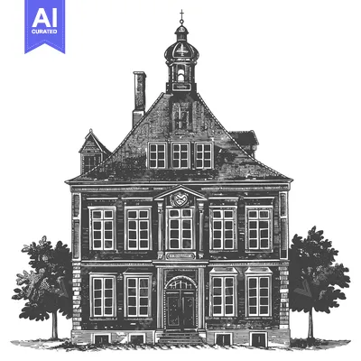 Aset premium populer: An illustrative drawing shows a large architectural building structure