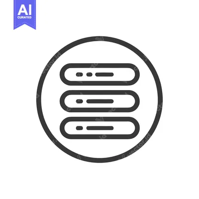 Aset premium populer: Hamburger Menu Icon in Circle, Minimalist Design, Dark Gray on White B