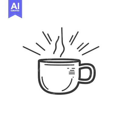 Popular premium asset: A steaming beverage within a simple illustrative coffee cup