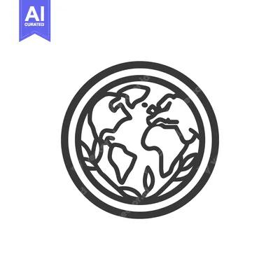 Aset premium populer: A stylized circular earth icon featuring laurel branches is shown