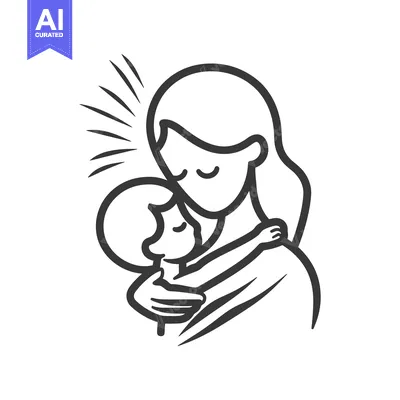 Premium design asset: A mother embraces her child in a loving and comforting embrace