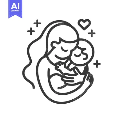 Popular premium asset: Loving mother lovingly embraces a baby in a heartwarming embrace