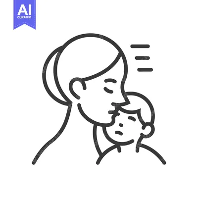 Popular premium asset: Mother kissing her child on the forehead