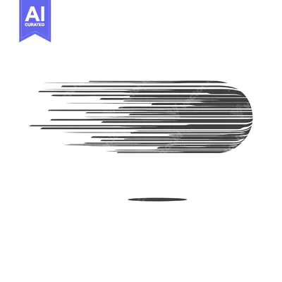 Aset desain premium: Dynamic Speed Lines: Abstract Motion Graphic in Black and White