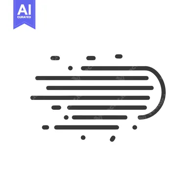 Aset premium populer: Stylized Wind Icon: Horizontal Lines with Rounded End, Minimalist Desi