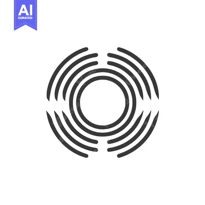 Download Concentric Circles: Abstract Design with Rounded Ends on White Backgro Vector Graphic