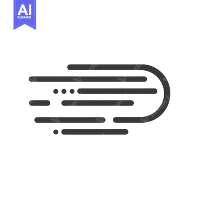 Download Dynamic Motion Lines: Abstract Speed Icon in Minimalist Design Vector Graphic