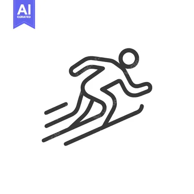 Download Minimalist Runner Icon: Dynamic Line Art for Sport and Fitness Concept Vector Graphic