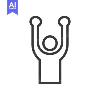 Aset desain premium: Simple black and white line drawing representing a person cheering