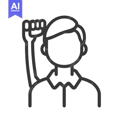 Popular premium asset: Illustration of a person raising their fist in a gesture of solidarity