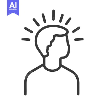 A simplified graphic depicting a person with radiant energy emanating